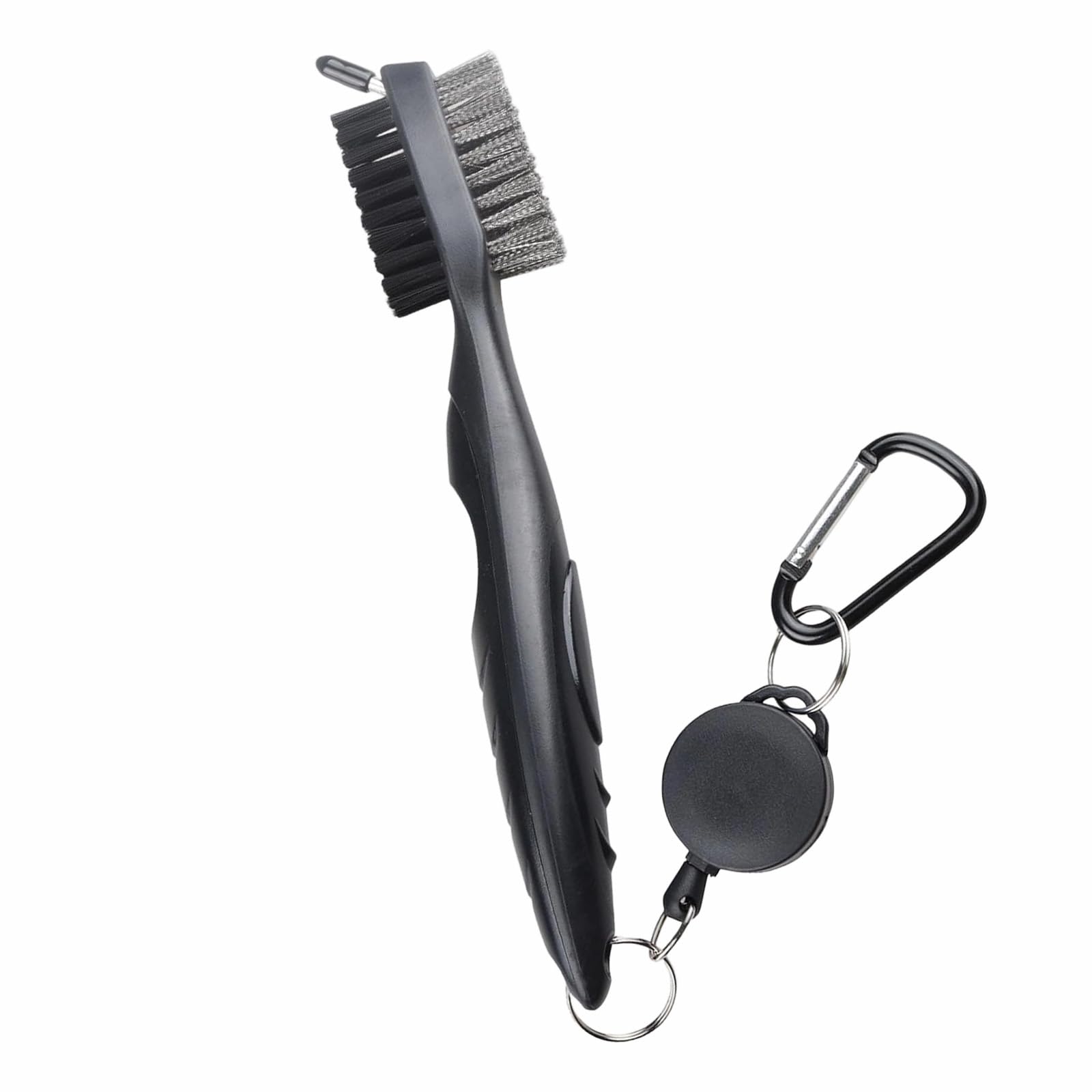 Limpiador de Palos de Golf Cepillo de Doble Cara Nailon y Acero para Limpieza de Grooves
