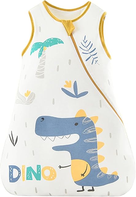 FUNUPUP Baby Sleeping Bag 2.5 Tog Toddler Sleeping Sack Winter Wearable Swaddle Blanket with Two-way Zipper for Baby Girls and Boys 0-6 Months (Dinosaur)