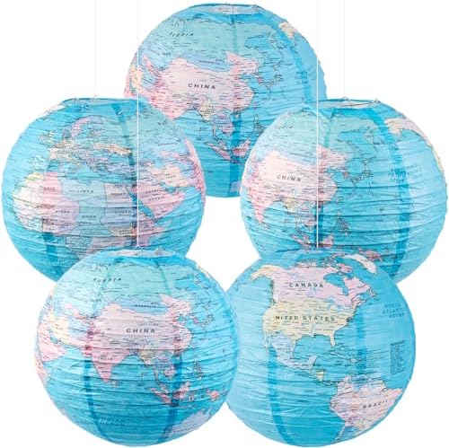 12 Pcs 10 Nch Classroom Decoratons Travel Themed Hangng Paper Lantern Map | EBay | Hangng - View #7