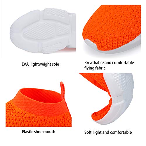 Vamjam VJ-679-ORANGE-42 Men'S Socks Sneakers Slip On Lightweight Breathable Comfortable Fashion Walking Shoes Orange Size 9.5 thumb #5