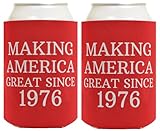 Republican Gifts for 50th Birthday Making America Great Since 1967 50th Birthday Gag Gifts for Republican Party 2 Pack Can Coolie Drink Coolers Coolies Red