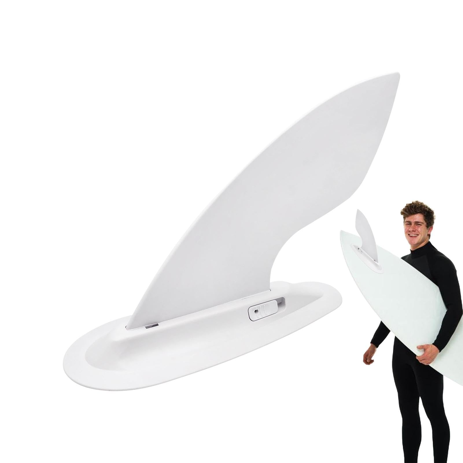 Pinna Da Surf Centrali Staccabile 22,9 Cm In PVC - Universale Per Paddleboard, Longboard, Tavole Gonfiabili
