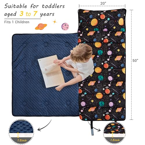 Image of Lasoftan Toddler Nap Mat with Pillow and Blanket, Extra Large Rolled Napping Mats,Slumber Bags for Boys Girls,Kids Sleeping Bag for Daycare, Preschool Travel Camping