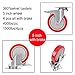 GloEra 5 Inch Swivel Caster Wheels Heavy Duty 1800LBS Capacity with Safety Dual Caster, 4 Pack All with Brake No Noise Lockable Wheels