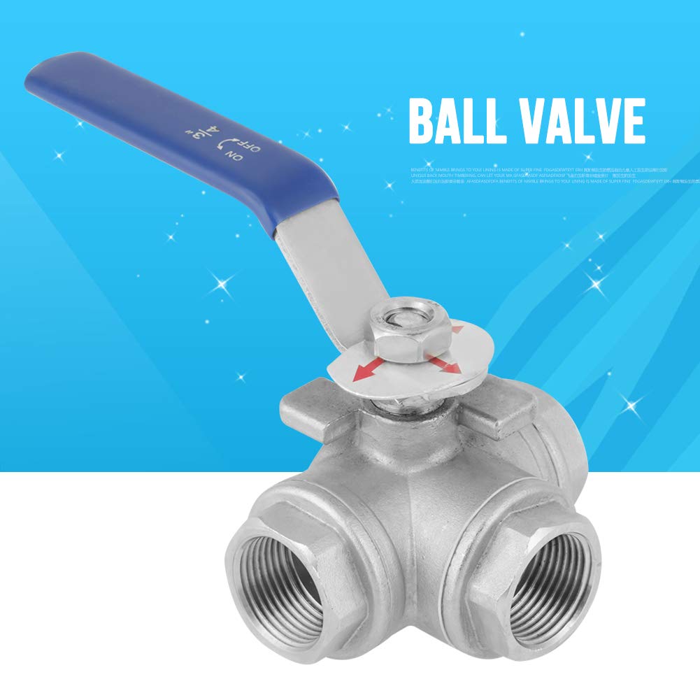 3 Way Ball Valve, Pipe Ball Valve, T Mounting Pad 3/4