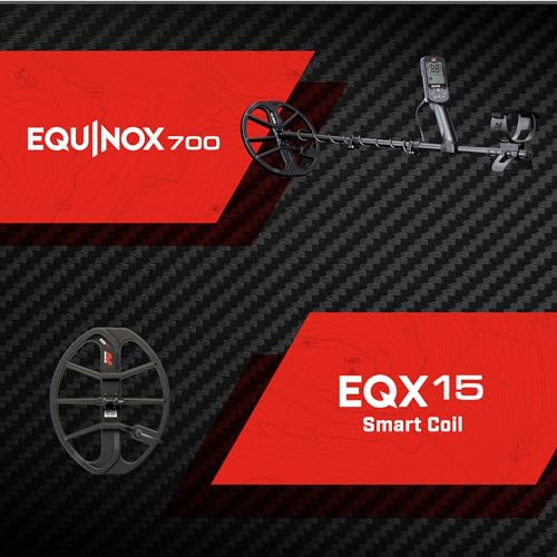 Image of MINELAB Equinox 700 Multi-Frequency Collapsible Metal Detector for Adults & Wireless Headphones Bundle with EQX 15 Coil