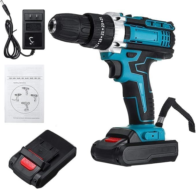 Cordless Drill Machine with High-Performance Drill Machine Battery, 48V Electric Cordless Drilling Machine for Home Improvement, Lightweight, Ergonomic Design, Quick Charge-image-7