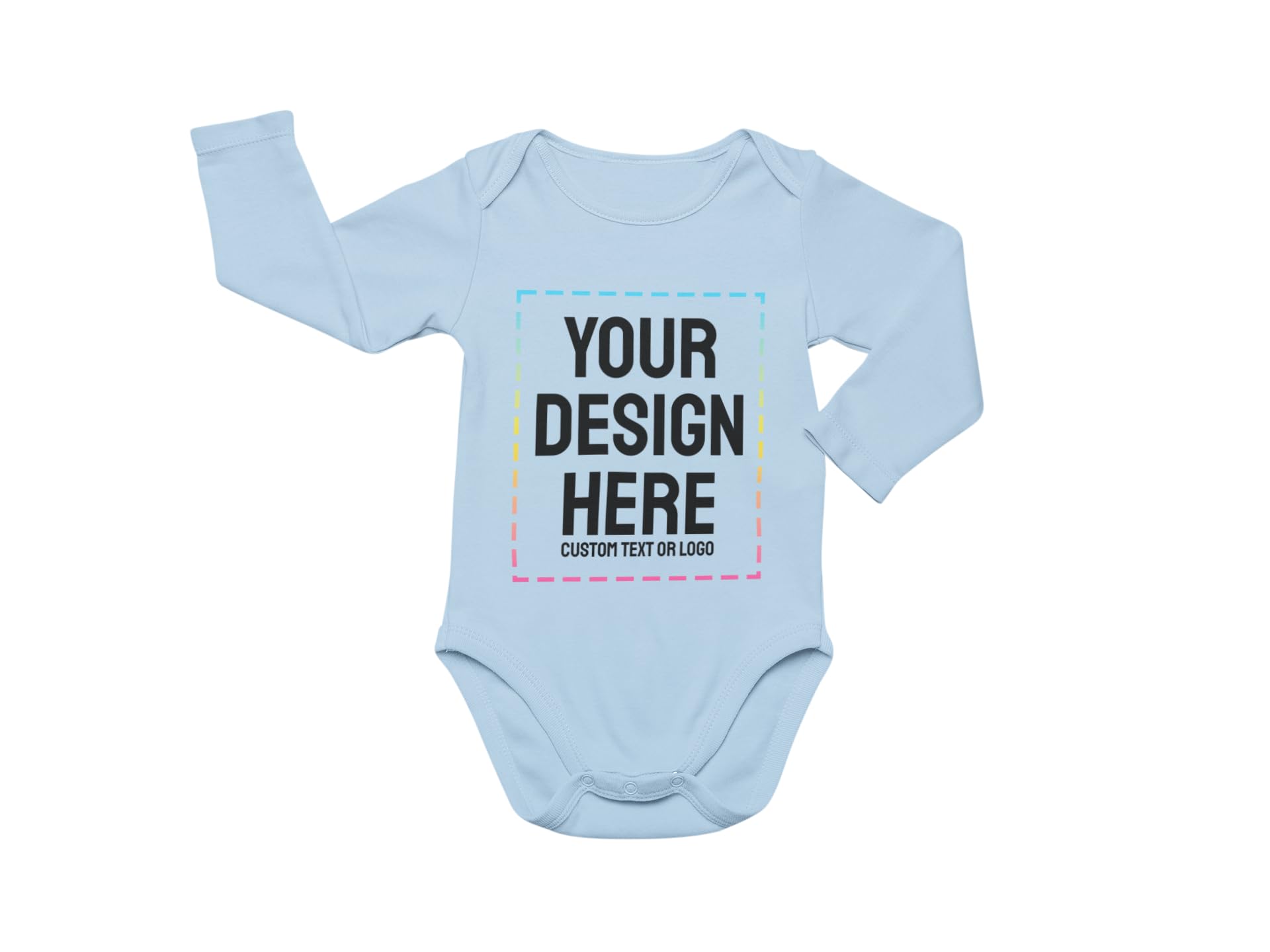 Lightfire Printing Custom Baby Onesie – Personalized Long Sleeve Bodysuit, Cute Infant Romper, Newborn Shower Gift,