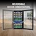 Whynter Beverage Refrigerator with Double-Layer Glass Door, 127-Can 3.1 Cu Ft Freestanding Drink Mini Fridge, BR-130SB, Stainless Steel