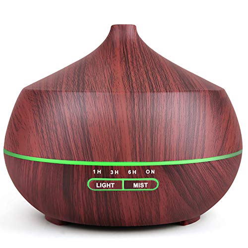 Difusores de aceites esenciales, difusor ultrasónico de aceites esenciales de 400 ml, humidificador de aromaterapia de niebla fría con modo de niebla ajustable para oficina de yoga en casa