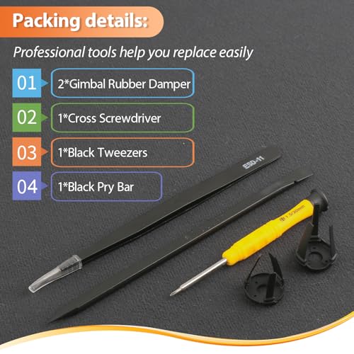 Image of for DJI Mini 3 Pro Gimbal Shock Absorption Rubber Replacement for DJI Mini 3 Damper Rubber Gimbal Camera Shock Absorber Cushion Drones Accessories Parts with Tools(1pair) Extended