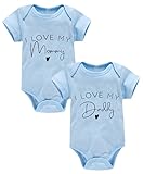 Viuluti Daddy And Mommy 2028 Excellent Baby Boys Girls Onesie Outfits Newborn Bodysuits 2-Pack Exquisite Craft