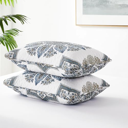 Image of Southshore Fine Living, Inc. Twin Daybed Comforter Set, 6-Piece Twin Boho Bedding Set with Daybed Cover, 3 Pillow Shams, Bed Skirt, Throw Pillow - Day Bed Quilt Set, Infinity Blue