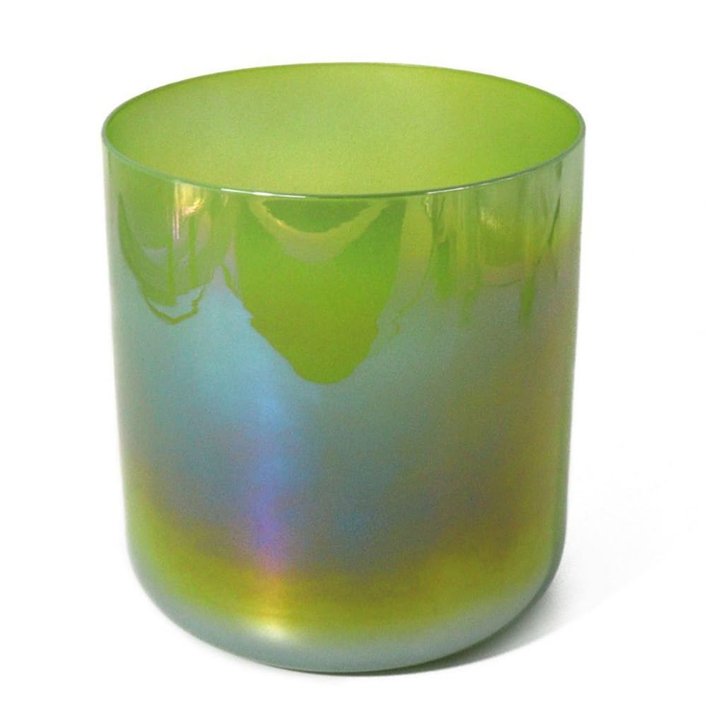 SBCGFY Green Alchemist Crystal Singing Bowl, Quartz Singing Bowl, Handmade, Meditation Props, Relieve Fatigue Anxiety, For Beginners And Professionals,7 Inch A Note-440Hz
