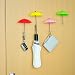 Ganchos de Pared para Llaves,6 Pack Adhesivos Perchero de Pared Paraguas Colores...