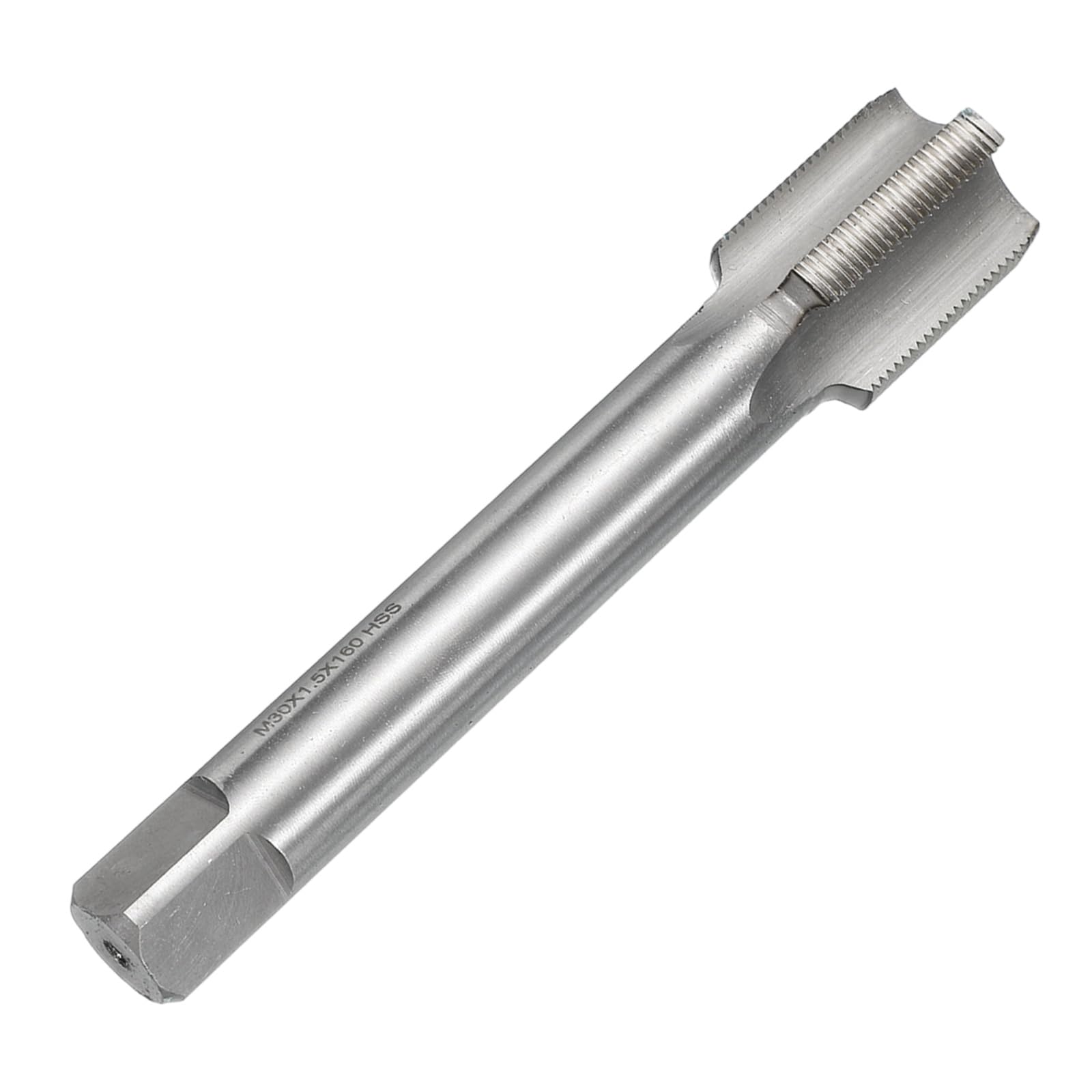 QUARKZMAN Taraud Métrique à droite, M30 x 1.5 x 160mm H2 Taraud et Filière en HSS6542 à 4 Cannelures Plates Tarauds à Fileter pour le Taraudage et le Filetage d'Outil Réparation Machine