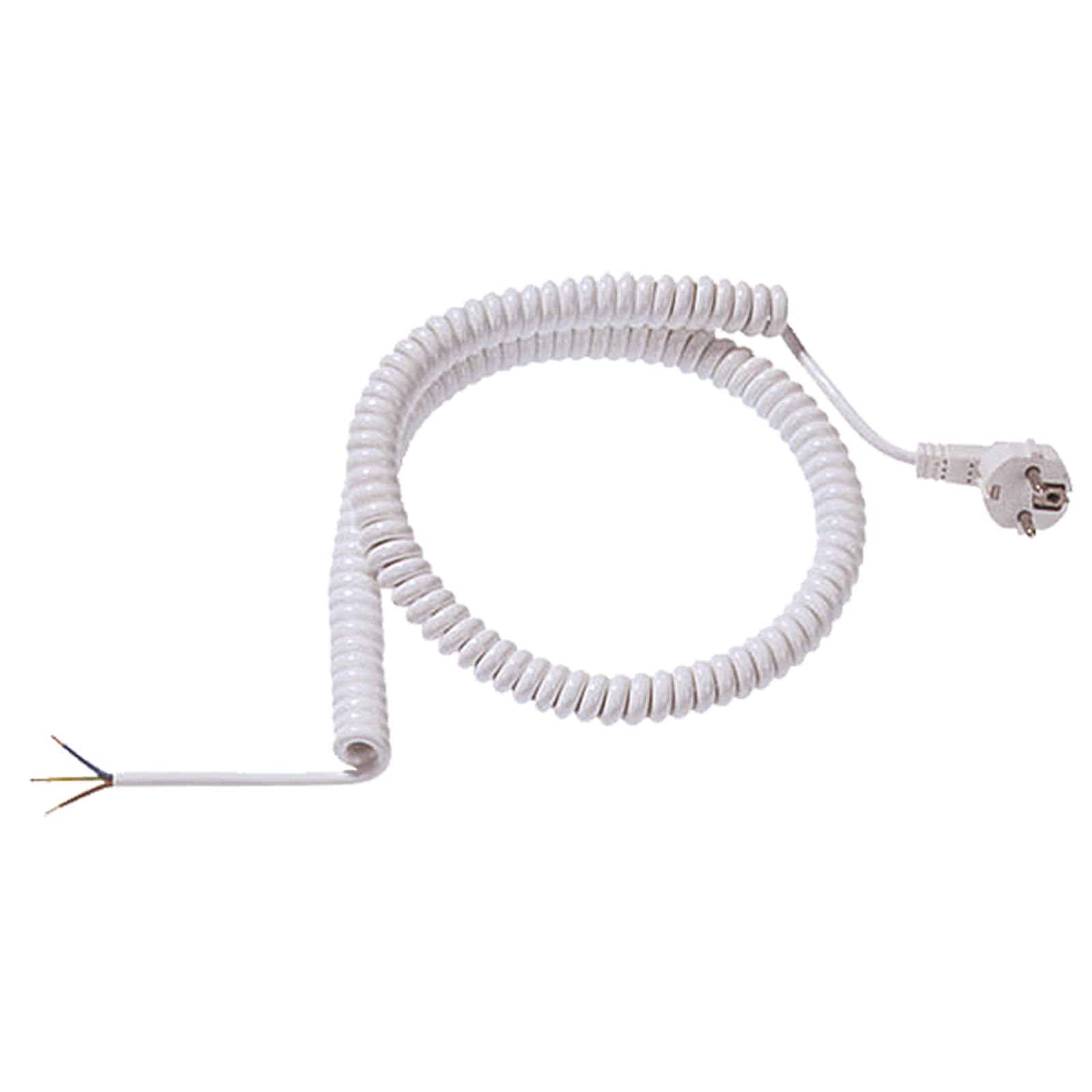 Bachmann 663.270 Schuko Spiral Cable 3G1.50 500/2000 mm White