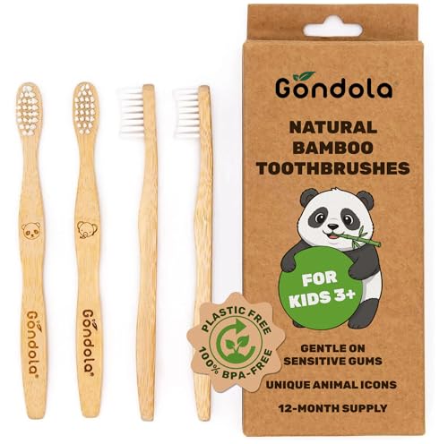 Brosse à dents en bambou pour la routine zéro déchet des enfants à la maison