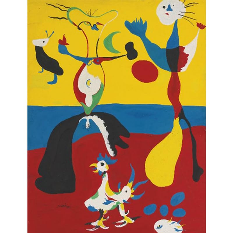 Amazon.co.jp: 有名なジョアン・ミロポスターファッション素敵な動物
