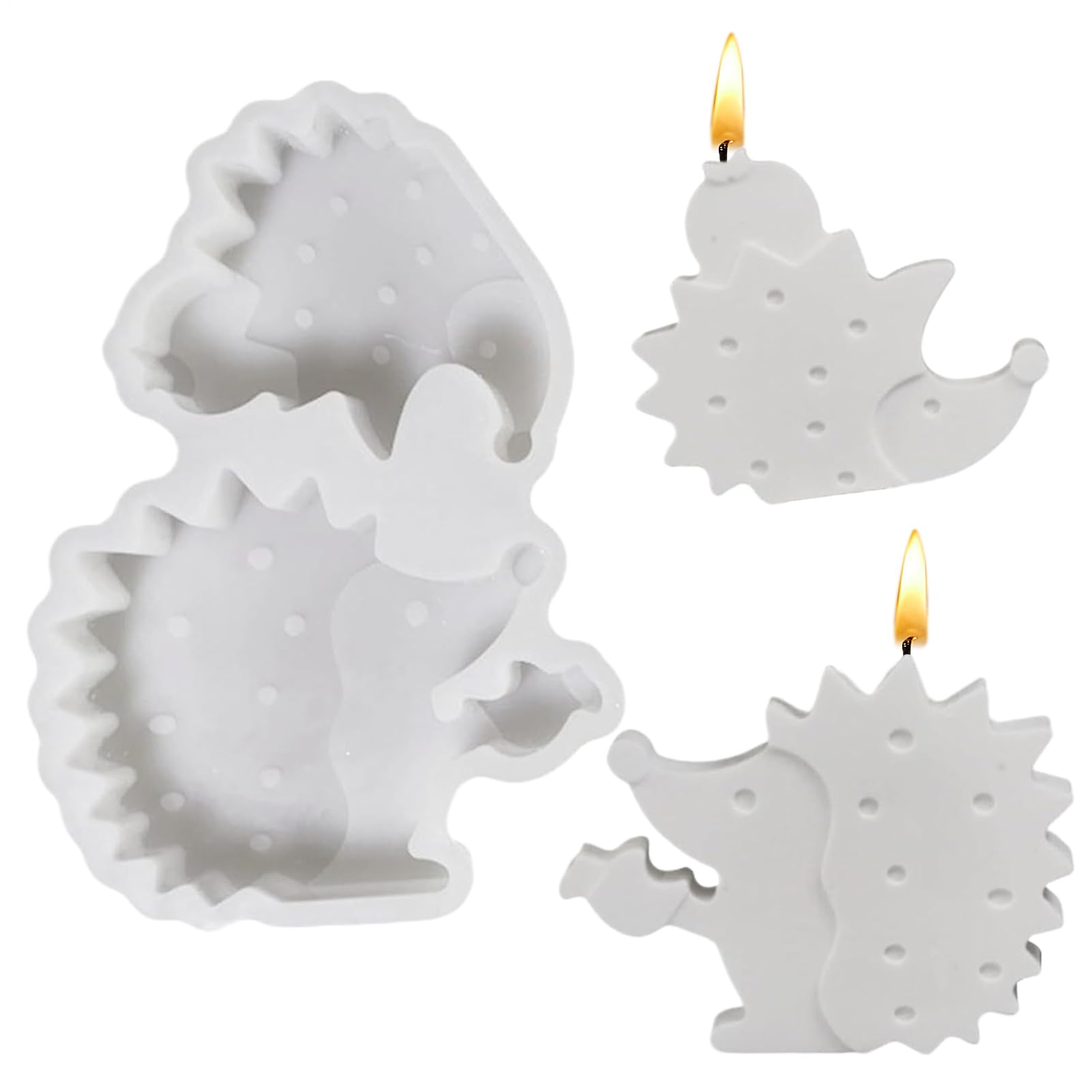 Silicone per Cemento Creativo Riccio 3D Flessibile Facile Sformatura | Stampo Da Colata In Gesso Artigianale Decoratori, Insegnanti Di Fai Da Te E Organizzatori Eventi