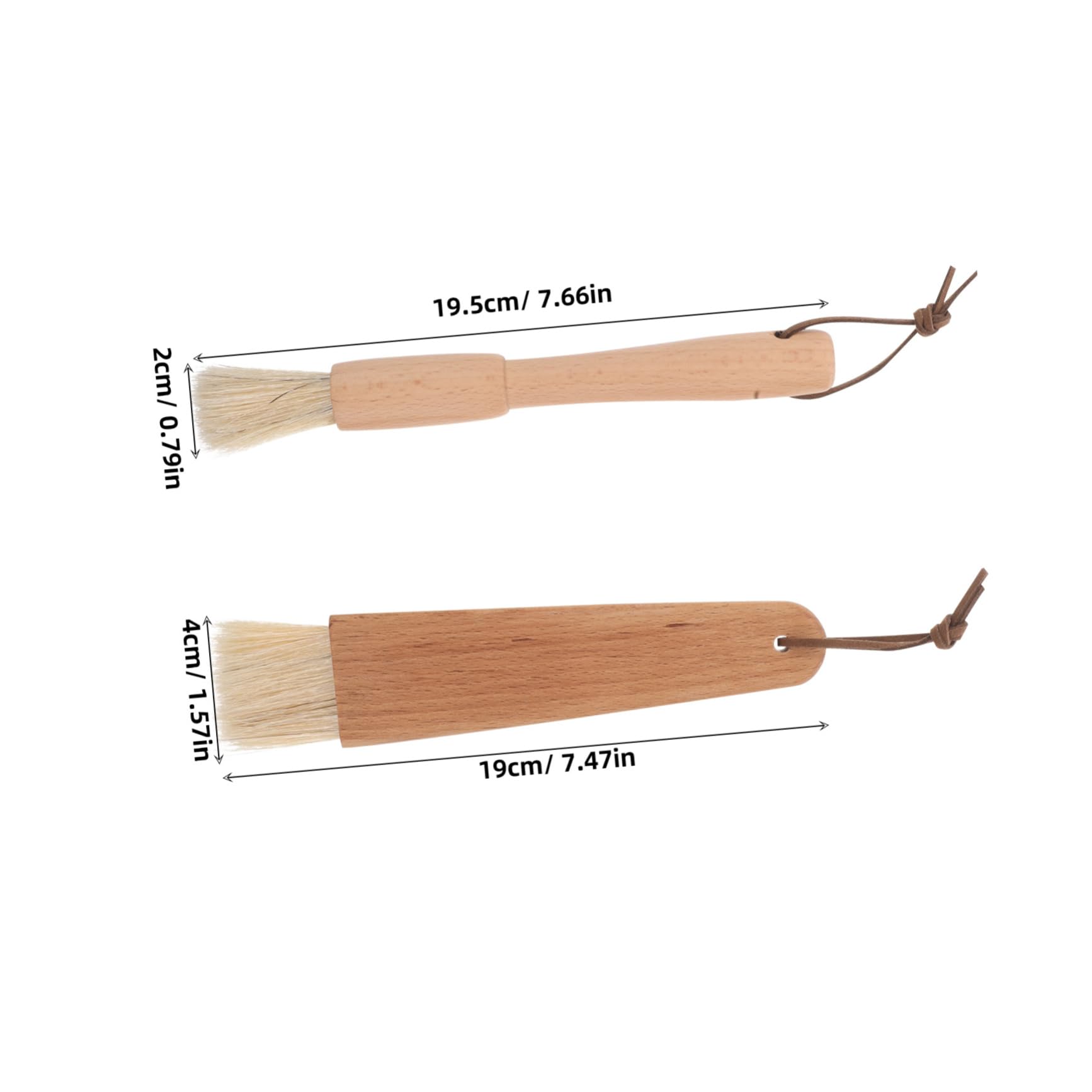 BCOATH 2pcs Basting Brush with Wooden Handle - Pastry Oil Brush for Grilling Baking Outdoor Cooking Bbq Tool for Home and Camping