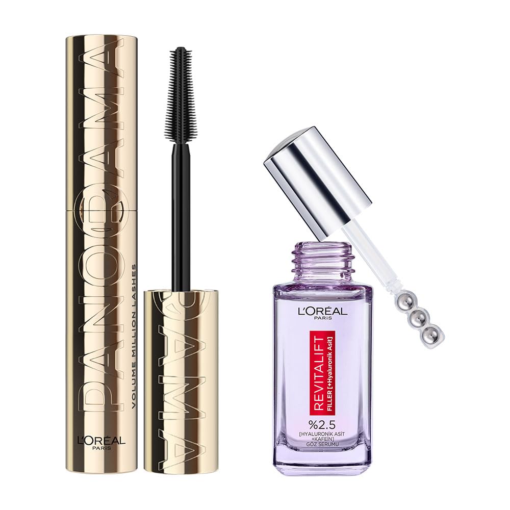 L’Oréal Paris Panorama Hacim Veren Maskara Siyah & L’Oréal Paris Revitalift Filler Aydınlatıcı Göz Serumu (20 ml)