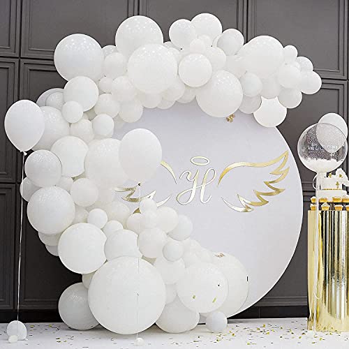 Image of Toyshine White Metallic Balloons for Party 50 pcs 12 inch Thick Latex balloons for Birthday Wedding Engagement Anniversary Festival Picnic Family Party Decorations-White