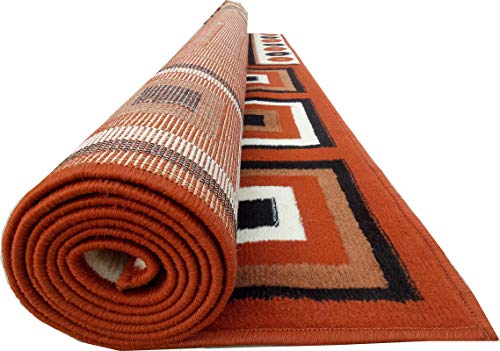 Image of Modern Carpet Velvet Touch 6.0X 8.0 Feet Rust A