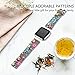 Maledan for Fitbit Versa Bands, Water Resistant Breathable Strap Wristbands for Fitbit Versa Fitness Smart Watch, Colorful Jellyfish, Large