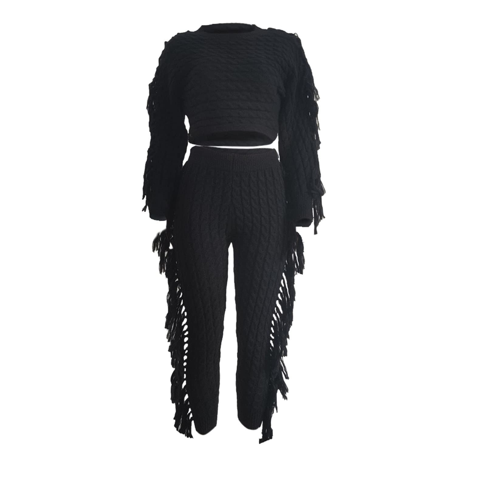 Tuta sportiva da donna, 2 pezzi, con cappuccio, casual, per il tempo libero, per lo sport, per il tempo libero, per lo sport, per il tempo libero, Nero , XL