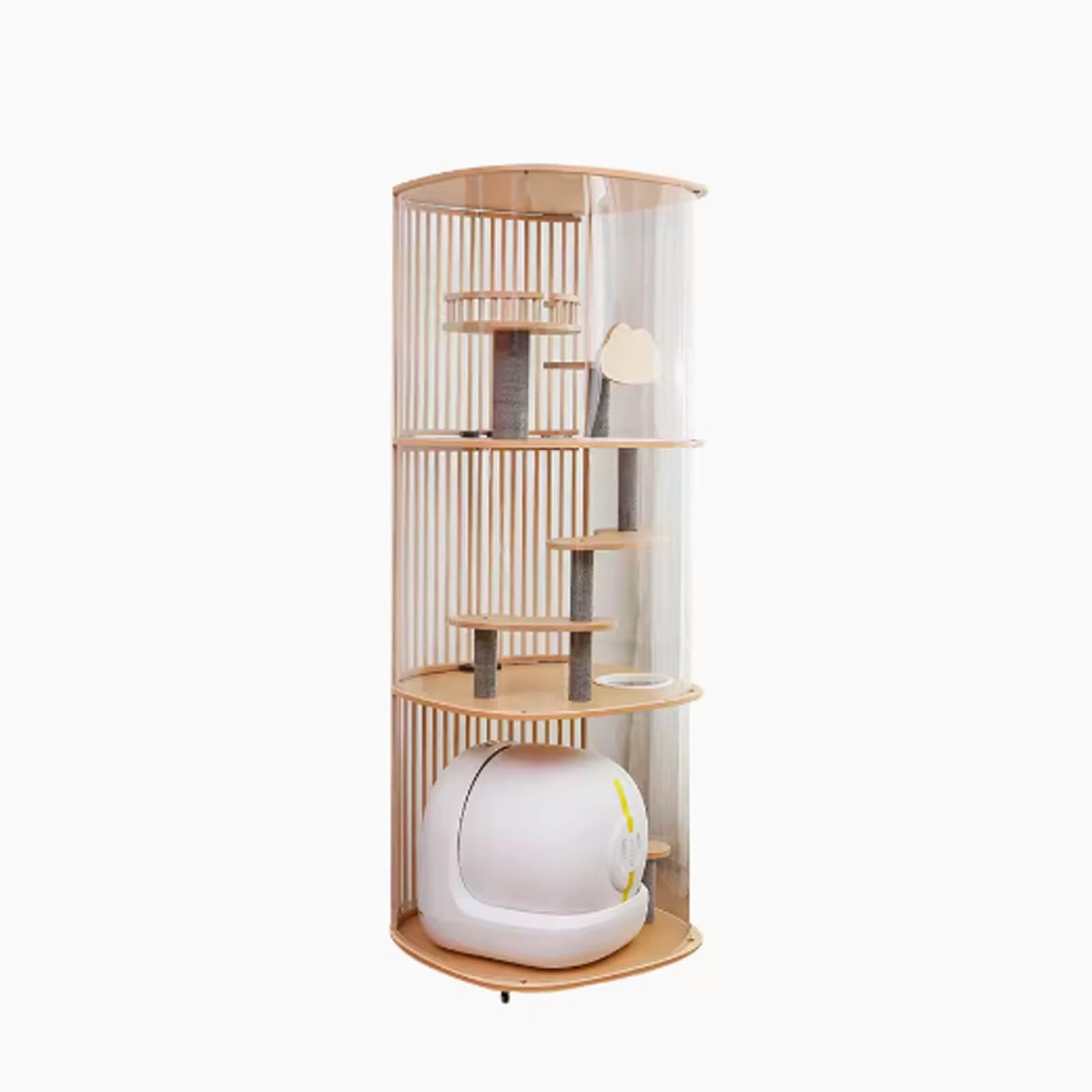 Casa para Gatos, Recintos para Gatos De 3 Niveles, Parque Grande para Gatos De Interior/árbol Trepador para Gatos Alto con Condominio para Gatos/Perchas Acogedoras para Gatos/Poste Rascador para Gat