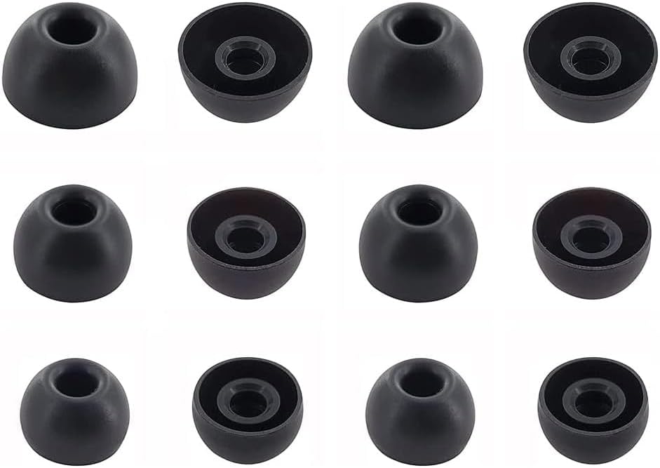 Eartips Compatible with JLab Go Sport+ Earbuds, 6 Pairs S/M/L Sizes Soft Silicone Ear Tips Replacement Earbuds Tips, Compatible with JLab Go Air Pop+ Epic Air Sport ANC 6 Pairs Black image 4