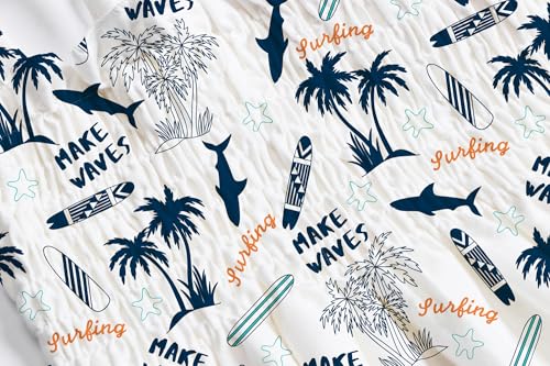 Image of Cromoncent Matching Hawaiian Outfits for Family, Dad and Son Matching Luau Beach Tropical Shirts Mommy Daughter Tropical Sets