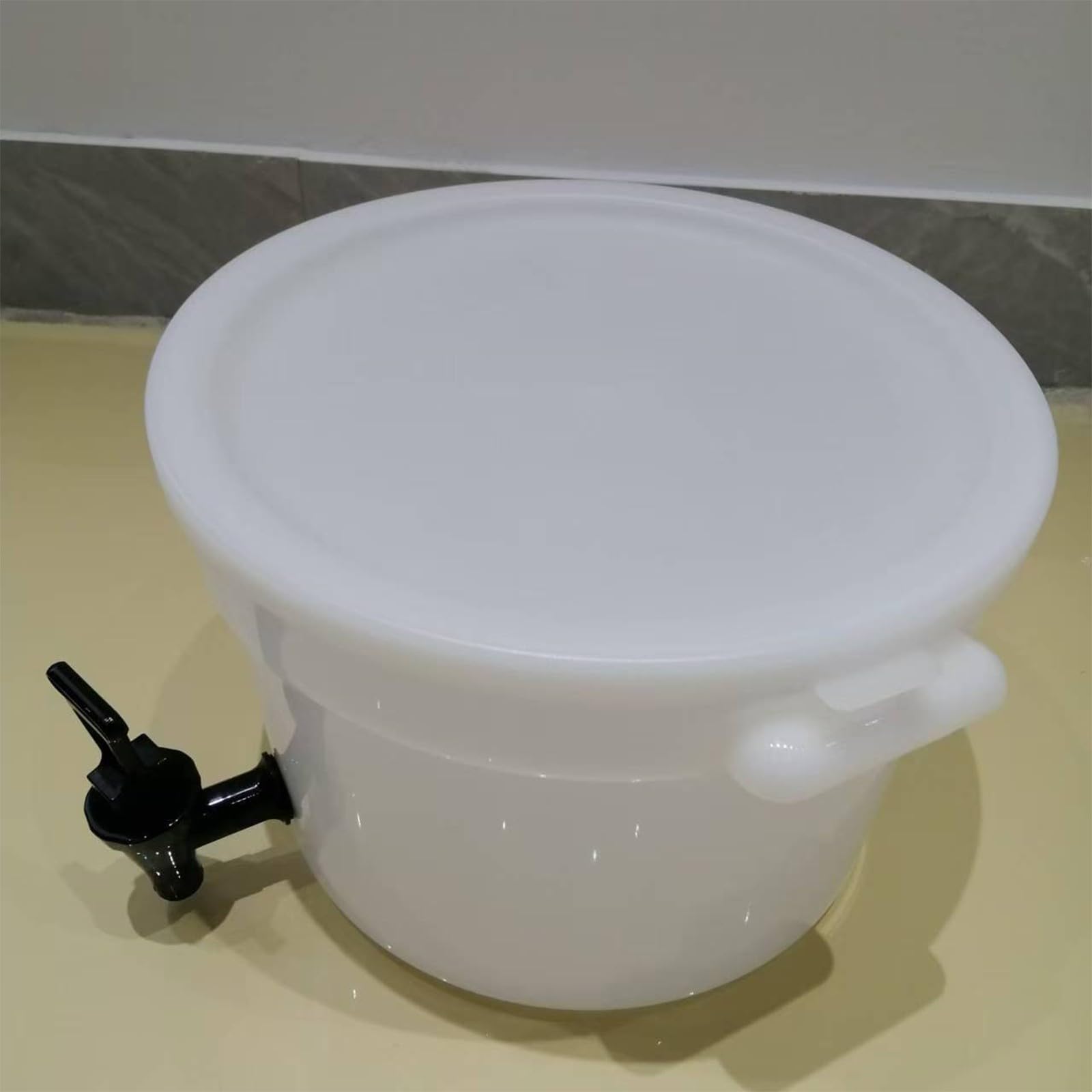 Contenedor redondo portátil para bebidas para zumos de café, bebidas frías, actividades al aire libre, reuniones familiares, resistente, apto para alimentos, construcción de polipropileno