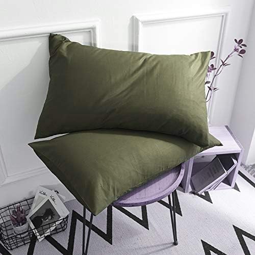 TAOSON 100% algodón de 300 hilos, estilo sobre, 2 piezaspar, funda de almohada, protector de almohada, sin cremallera, solo funda sin relleno,