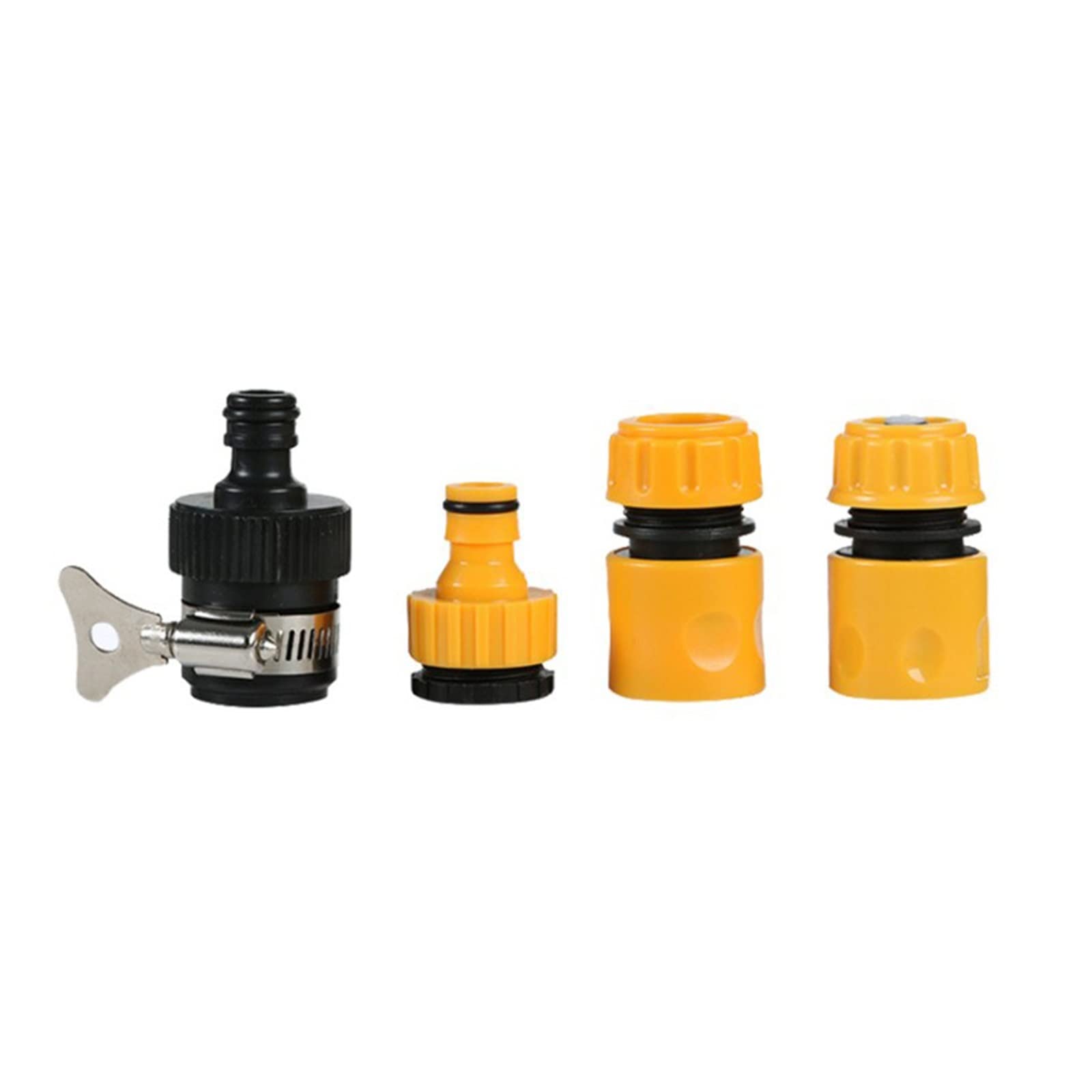 Conector rápido para tubería de riego de jardín Tap Fit 1/2 ABS Conector de tubería de agua Kits de conector de manguera rápida de jardín Juego de extensor de adaptador de junta de grifo para tubo de