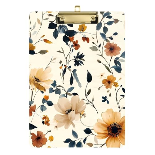 Argentina Flower Ceibo - Portapapeles de enfermería para enfermeras de plástico para profesores de primer año imprescindibles, tamaño 9 x 12.5 pulgadas, tabla para escribir con clip