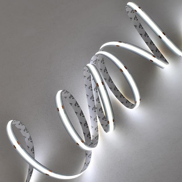Tira LED flexible 32.8 pies 4800 LEDs blanca 6000K kit miniatura 6