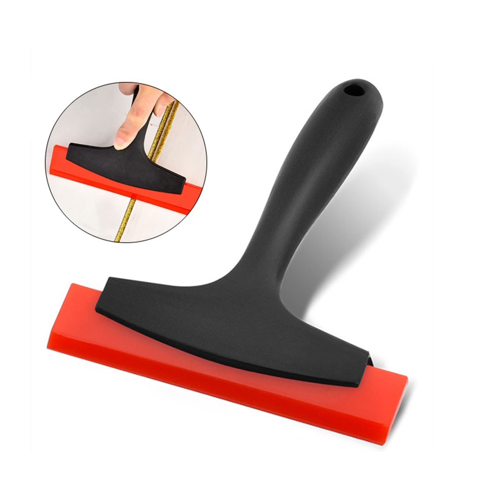 Rasquetas para Ducha, Escobilla de Ducha PP con Gancho Soporte Hoja Silicona for Espejo baño, Cristal Coche, Negro