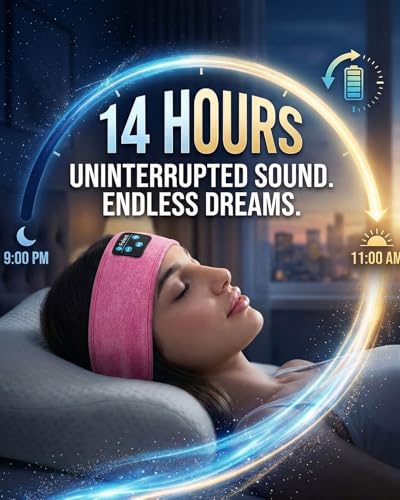 Image of Sleep Headphones Bluetooth Sleeping Headband, Sleeping Headphones Music Sports Headband, Ultra-Soft Earphones Headband for Side Sleepers, Sleep Gifts for Men Women