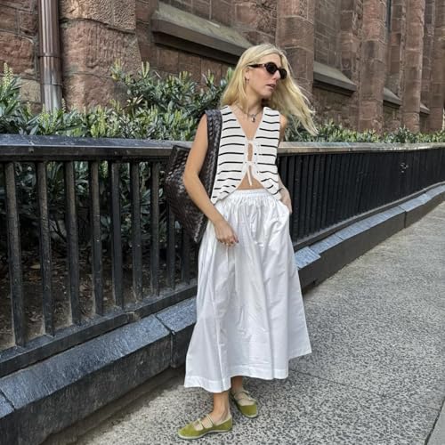 Image of jinghuiyue Womens Tie Sweater Vest Trendy V Neck Crochet Sleeveless Cardigan y2k Open Front Knit Tank Tops