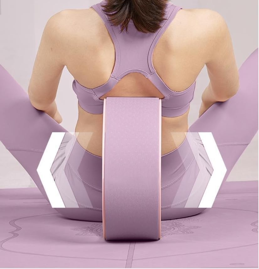 Yoga Wheel 32CM Back Exercise Roller for Yoga, Pilates, Stretch and Strengthening Flexibility, Foam Roller for Pain Relief and Tension Posture, Durable TPE Material and Soft Foam Anti-Slip Pads