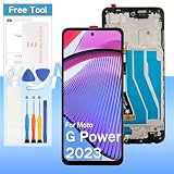 Schermo di ricambio per Motorola Moto G Power 5G 2023 XT2311 6,5 pollici LCD Display Touch Digitizer Assembly con strumenti (nero con telaio)