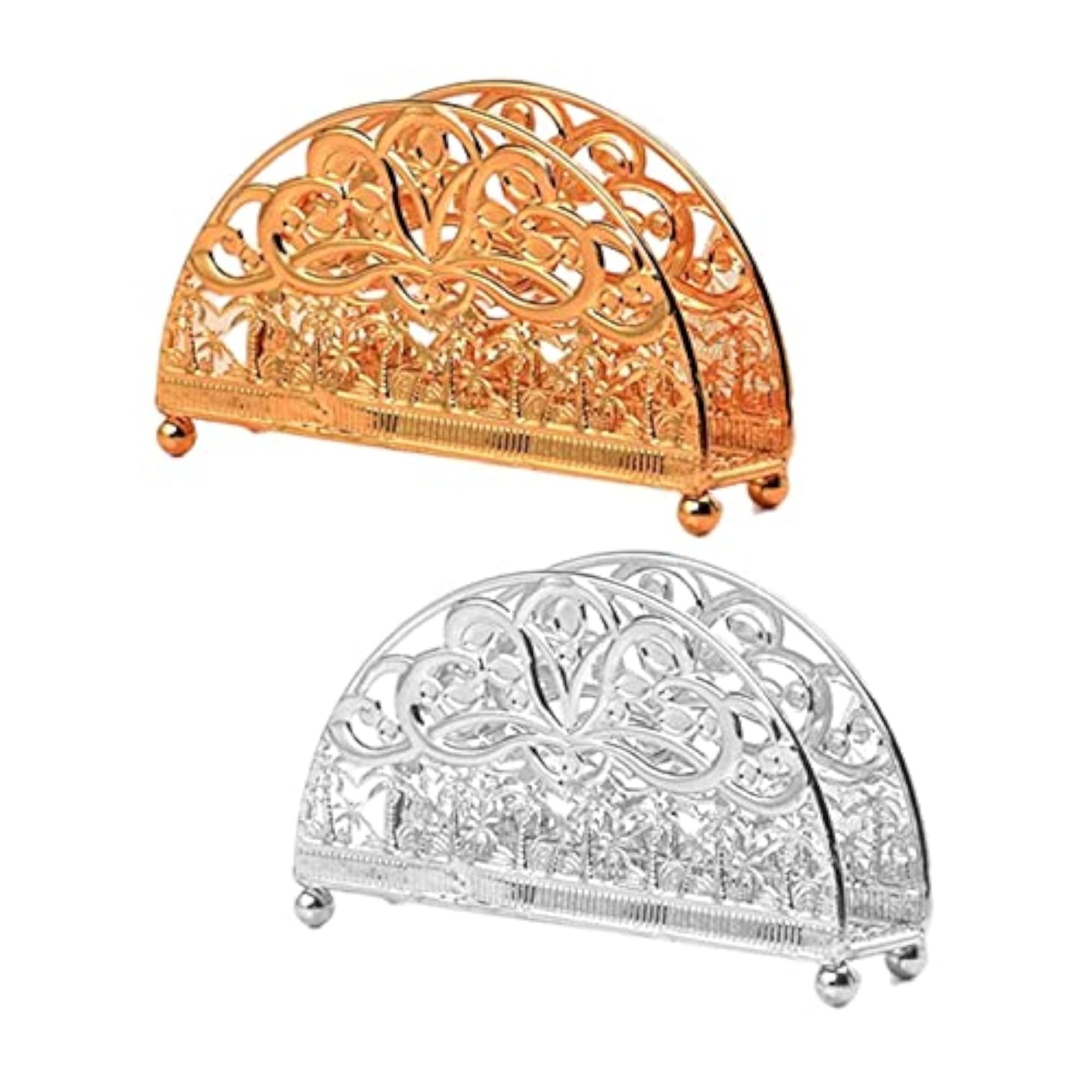 3xTable Tissue Storage Holder for Home Decor, Golden