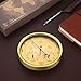 Yardwe 3 in 1 Barometer Weather Station with Thermometer and Hygrometer, Stainless Steel Frame for Indoor and Outdoor Use, Golden Finish, 5.19 Inch Diameter