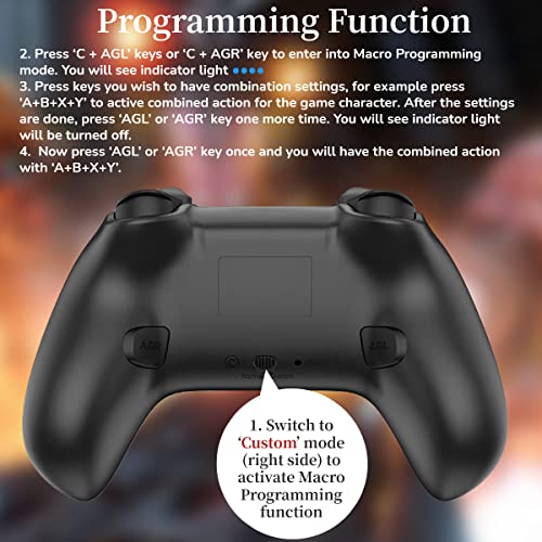 Arvin Game Controller For Iphone/Ipad/Ios/Android/Tablet/Switch Controller Gamepad For Call Of Duty Mobile, Apex Legends, Genshin Impact, Wireless Gaming Joystick With Phone Clip/Back Button/Turbo #TOP3