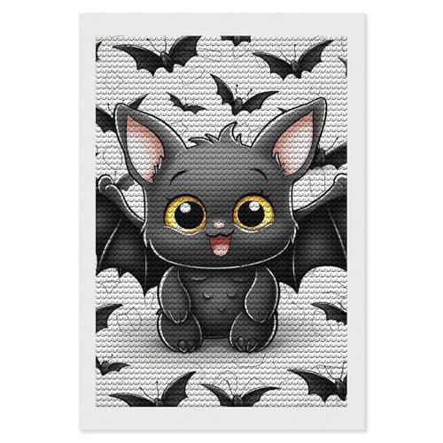 Kits d'art diamant chauve-souris ELUZZIZUT broderie diamants ronds