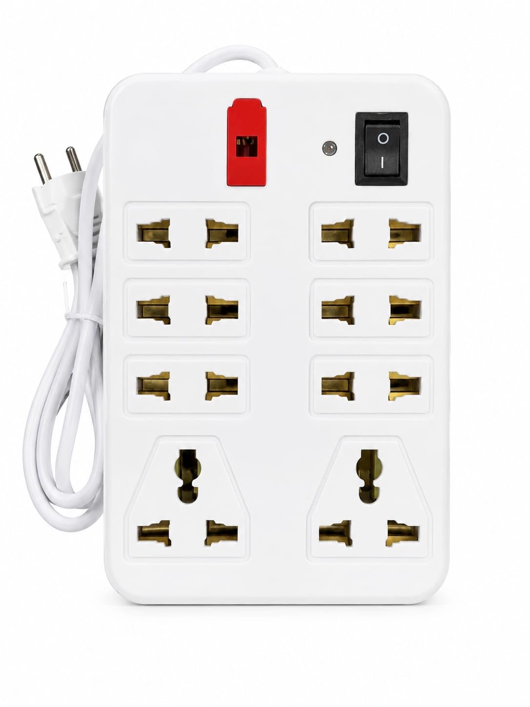 8-Socket Extension Board with Master Switch, Surge Protector, Universal Sockets, White-image-37
