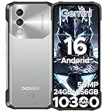 DOOGEE Blade10 Power (2026) Rugged Smartphone Unlocked,24GB+256GB/2TB, Android 16 with 10300mAh Rugged Phone, 6.6''HD+90Hz, 50MP Camera, 3 Card Slots/Face Unlock/Fingerprint/NFC/Wi-Fi6E/IP69K