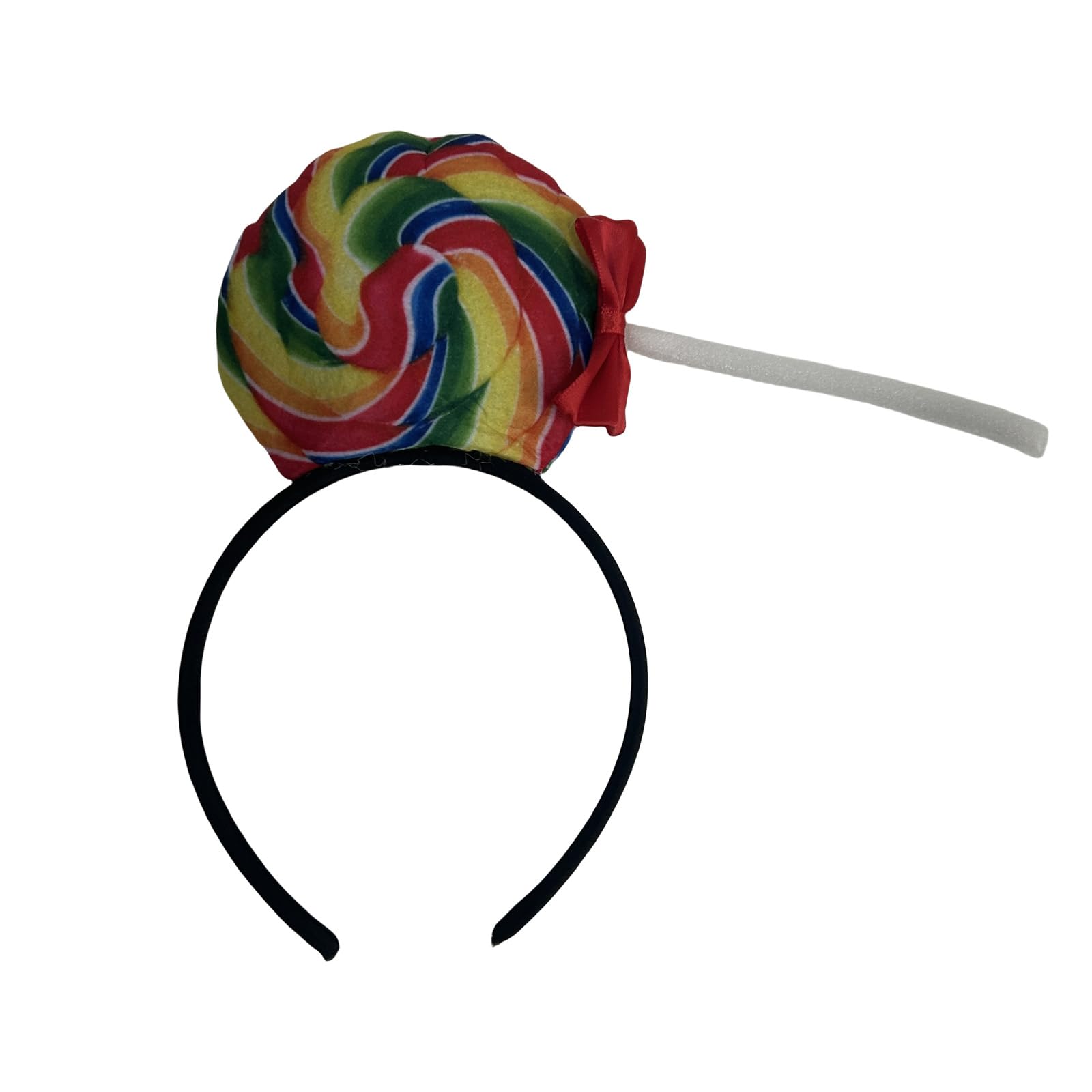 MICFENY Elastic Carnivals Hairband Rainbow Lollipop Hairhoop For Adult Costume Photography Props Birthday Party Headwear